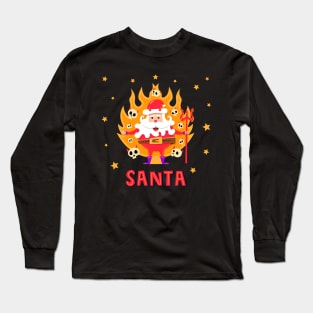 Santa devil skull from hell Long Sleeve T-Shirt